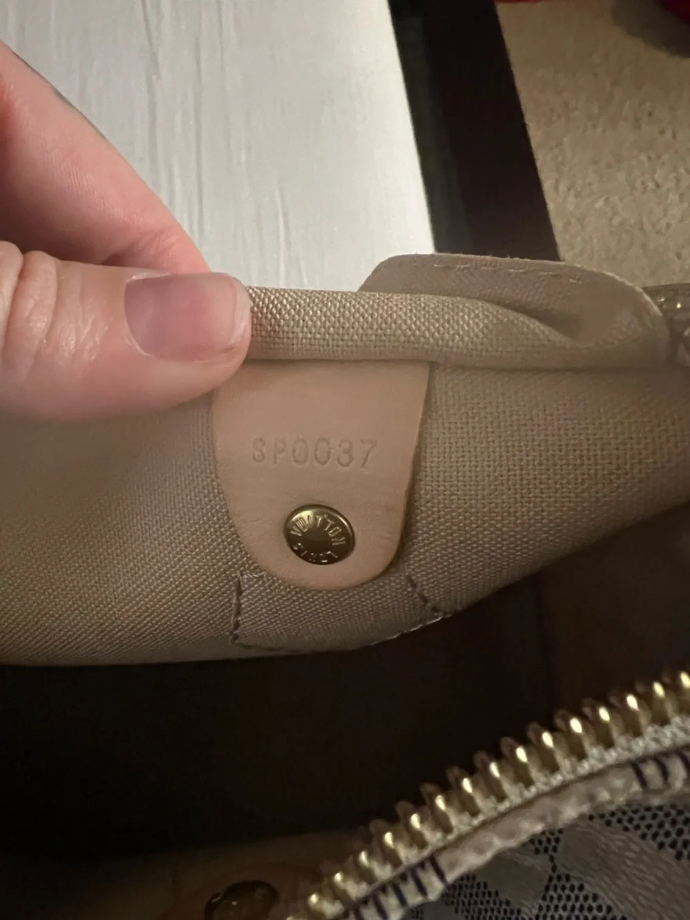 Louis Vuitton Damier Azur Canvas Satchel - Cream & Light Blue - Picture 3 of 10